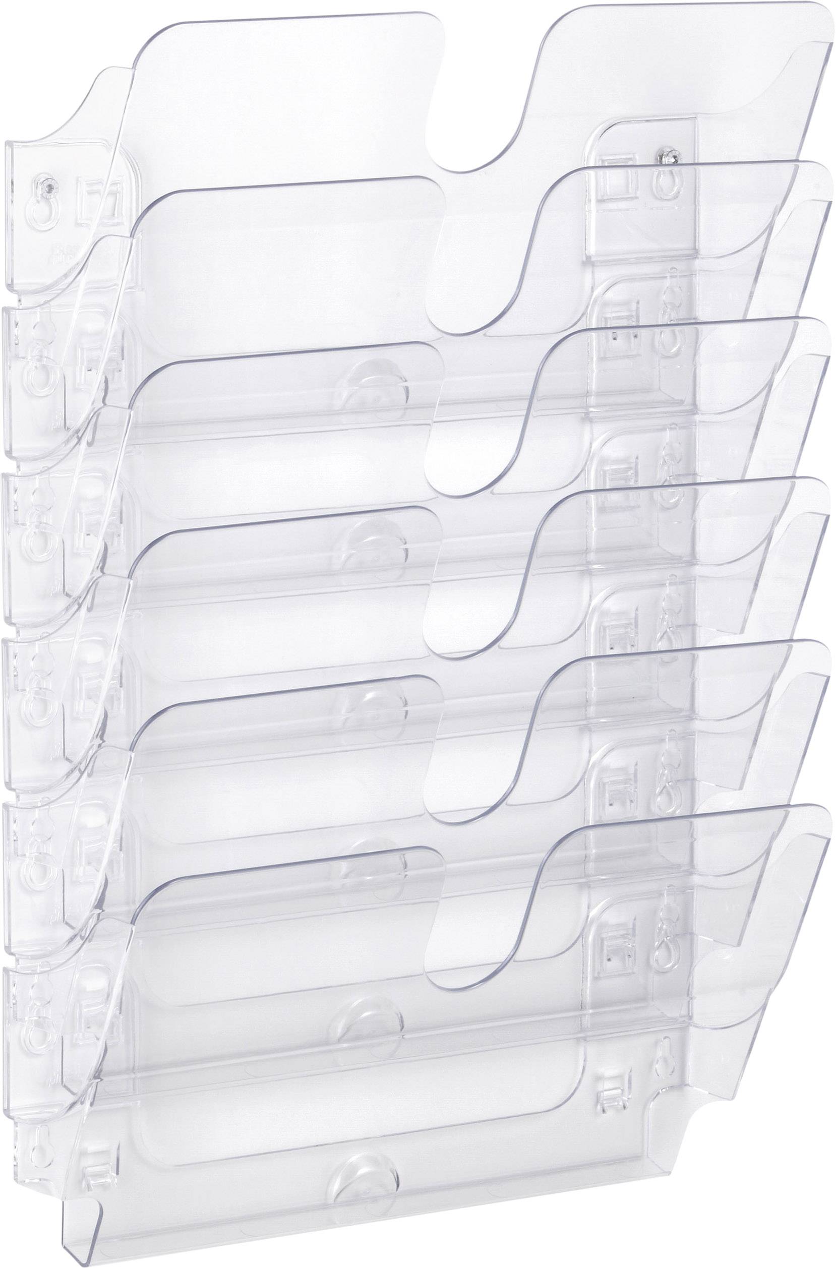 Durable FLEXIPLUS 6 A4 QUER 1700014401 Uchwyt do prospektów czarny, przeźroczysty DIN A4 poprzeczny Ilość przegródek 6 1 - obrazek 1