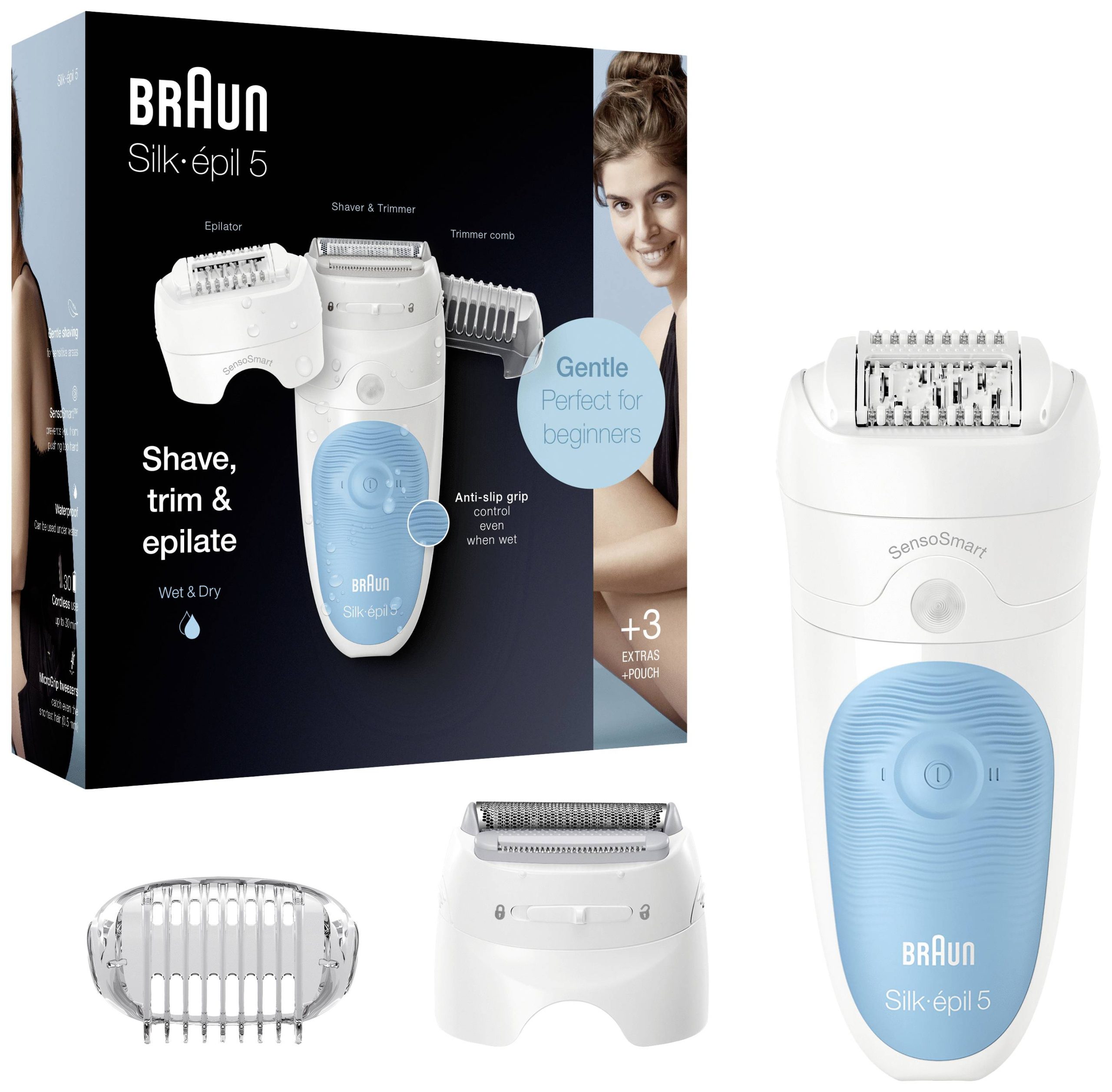 Braun Depilator biało-niebieski - obrazek 1
