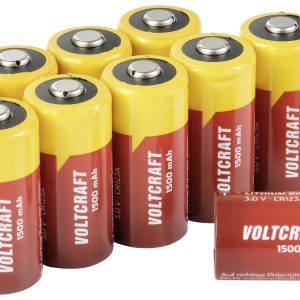 Bateria do aparatu CR-123A VOLTCRAFT CR123A 10pcs 1500 mAh 3 V 10 szt. Bateria do aparatu CR-123A VOLTCRAFT CR123A 10pcs 1500 mAh 3 V 10 szt.