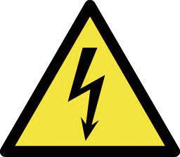 Znak ostrzegawczy ostrzeżenie przed napięciem elektrycznym 1 szt.