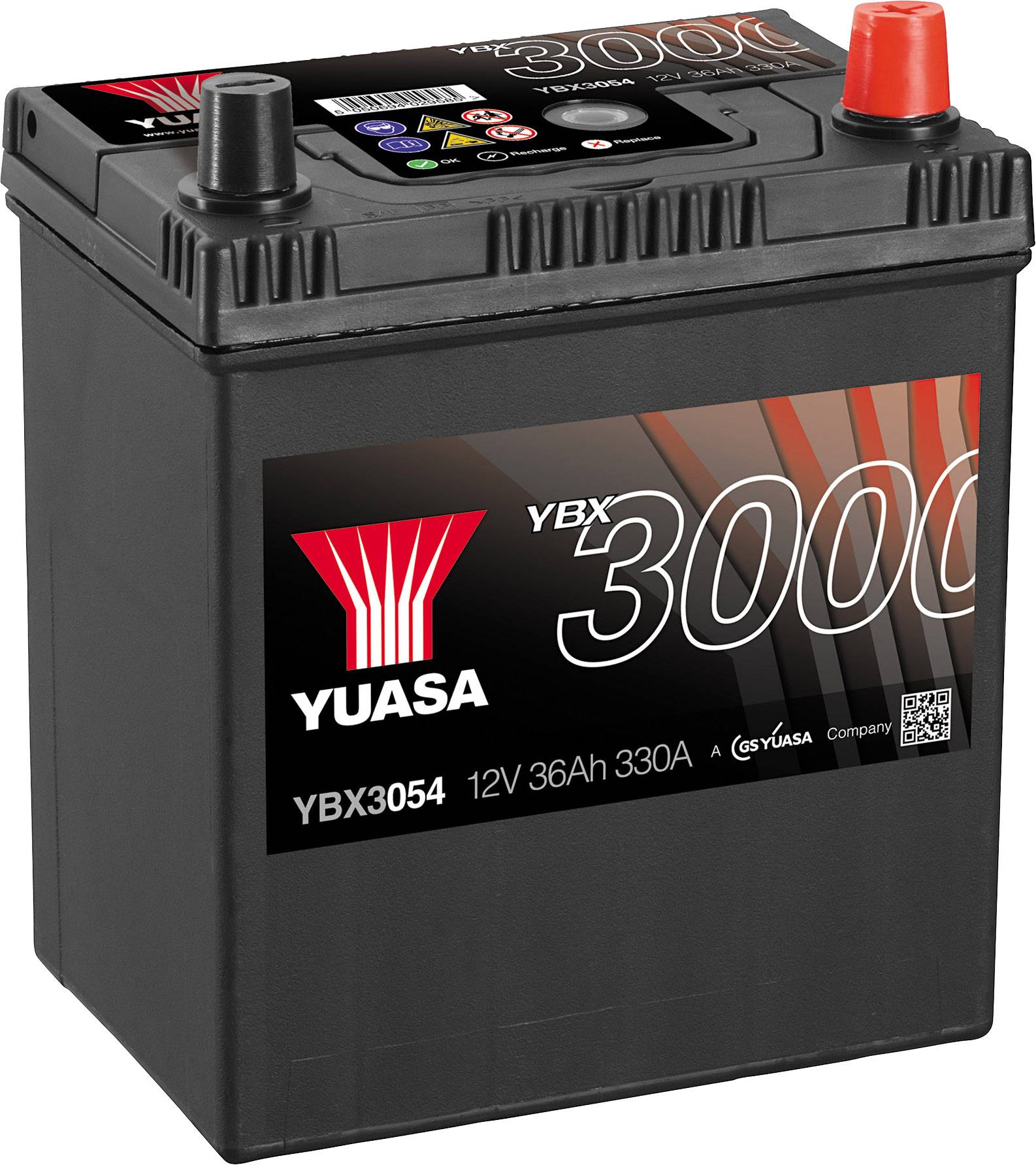 Yuasa SMF YBX3054 Akumulator samochodowy 36 Ah Połączenie biegunów: T1/T3 - obrazek 1