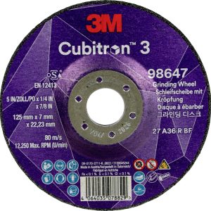 Cubitron 98647 Tarcza szlifierska Średnica 125 mm Średnica otworu 22.23 mm 10 szt. Cubitron 98647 Tarcza szlifierska Średnica 125 mm Średnica otworu 22.23 mm 10 szt.