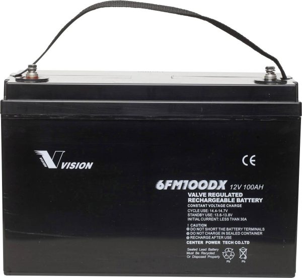 Akumulator solarny Vision Akkus FM-Serie 6FM100DX, 12 V, 100 Ah