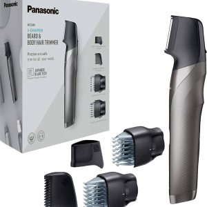 Panasonic Maszynka do strzyżenia brody, Maszynka do strzyżenia włosów, Trymer do włosów na ciele możliwość mycia srebrny