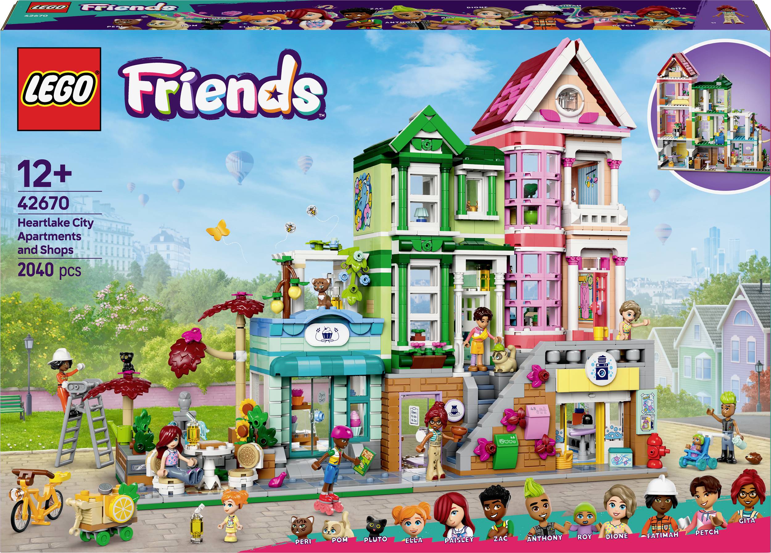 LEGO® FRIENDS 42670 Ulica mieszkaniowo-handlowa w Heartlake City - obrazek 1