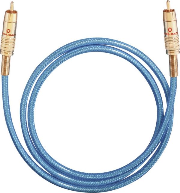 Kabel cyfrowy RCA, Oehlbach NF113, wtyk RCA / wtyk RCA, 75 Ohm, niebieski, 1,5 m