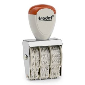 Trodat CLASSIC 1020 Pieczątka datująca 35 x 5 mm (szer. x wys.) srebrny Trodat CLASSIC 1020 Pieczątka datująca 35 x 5 mm (szer. x wys.) srebrny