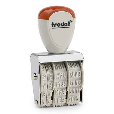 Trodat CLASSIC 1020 Pieczątka datująca 35 x 5 mm (szer. x wys.) srebrny