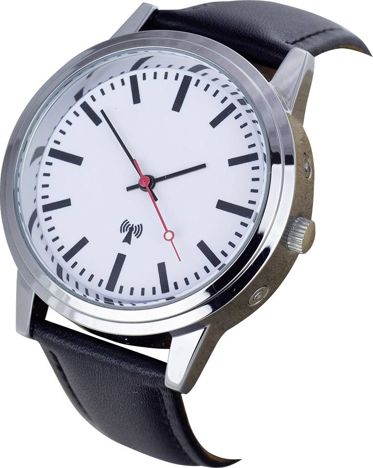 Zegarek na rękę EUROTIME Funk-Armbanduhr Bahnhofsminuterie, Sterowany radiowo, 3 ATM - obrazek 1