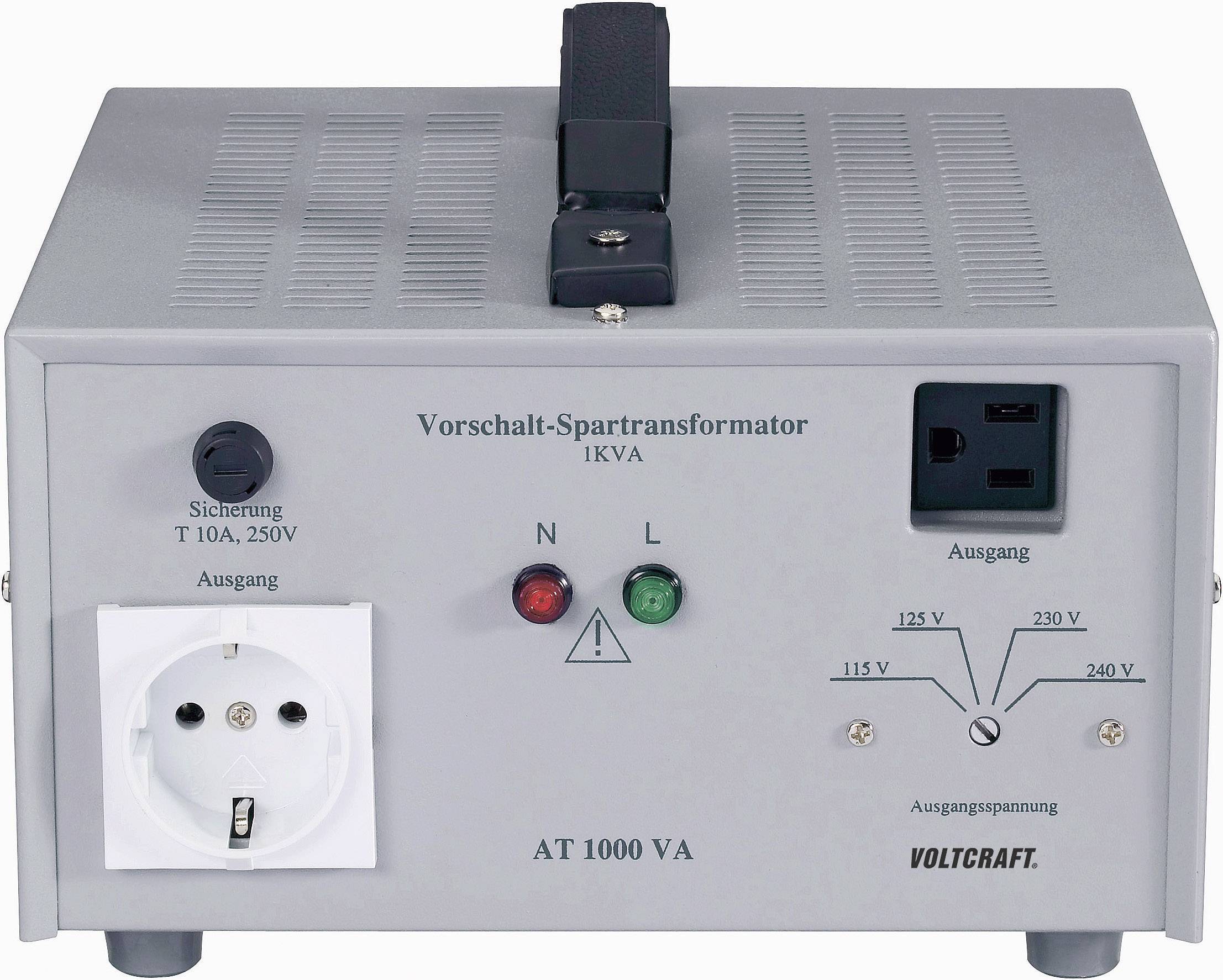 Transformator zwiększający napięcie VOLTCRAFT AT-1500 NV, 115 - 240 V, 1500 W, Kalibracja (DAkkS) - obrazek 1