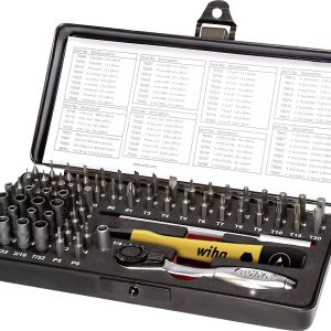 Bity Wiha Micro-Bit-Set 65-tlg.m.Ratsche Schlitz/PH/6-kant in+auß/T/Pen 39971, 65 szt. Bity Wiha Micro-Bit-Set 65-tlg.m.Ratsche Schlitz/PH/6-kant in+auß/T/Pen 39971, 65 szt.