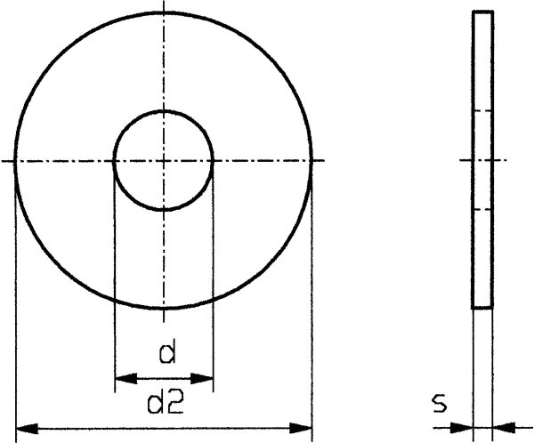 Podkładka Toolcraft 194717, M4, O = 12 x 4,3 mm, 1 mm, DIN 9021, 100 szt.