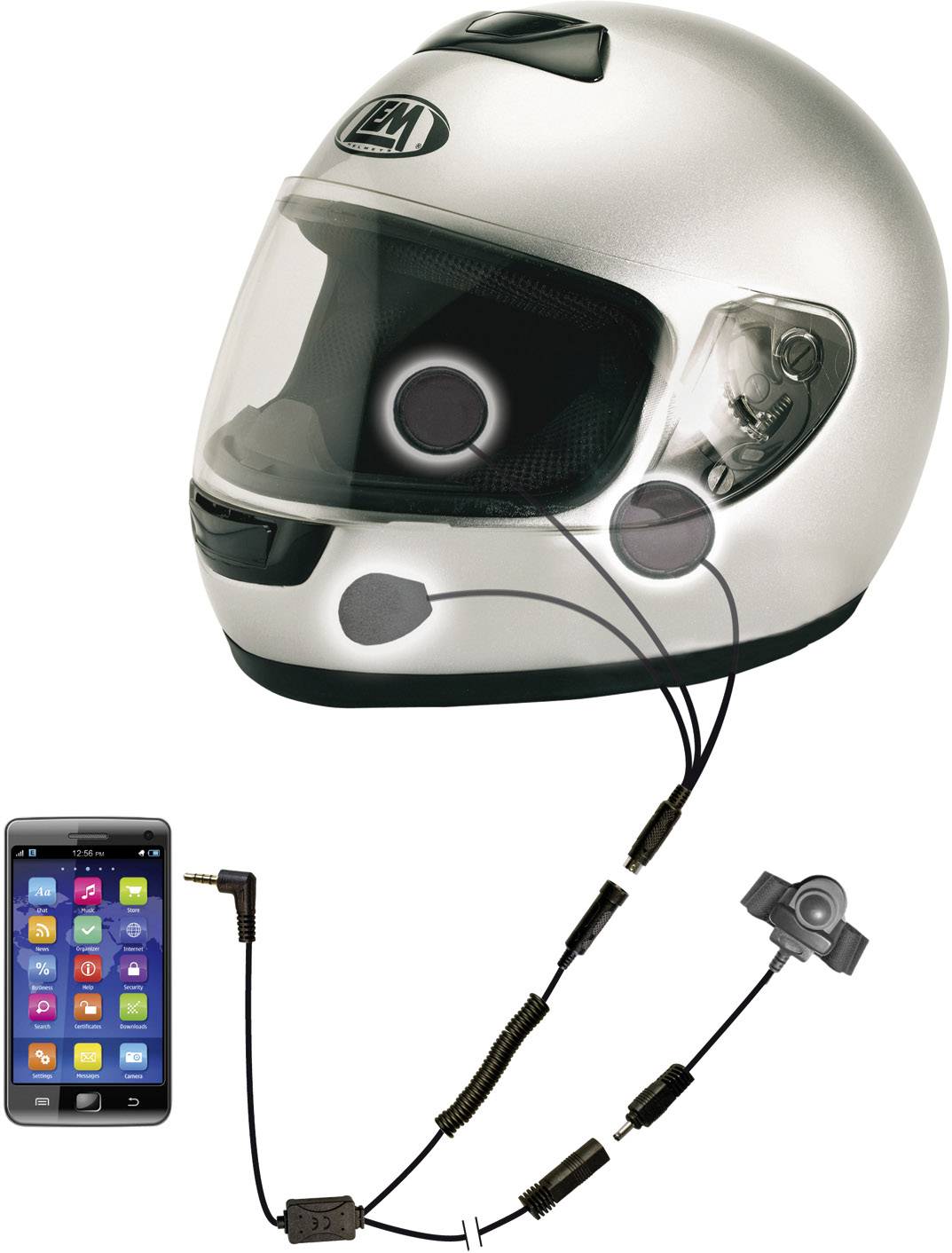 Albrecht SHS 300i 41935 Zestaw słuchawkowy z mikrofonem Pasuje do Kask integralny - obrazek 1