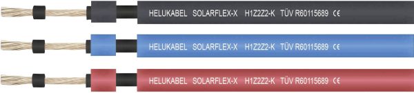 Kabel fotowoltaiczny HELU SOLARFLEX® H1Z2Z2 713569, 1 x 6 mm², Produkty w metrach bieżących