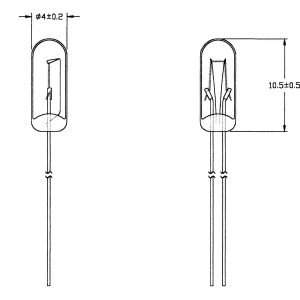 Lampka T1 1/4 WT 16V/50mA zestaw 5 szt. Lampka T1 1/4 WT 16V/50mA zestaw 5 szt.