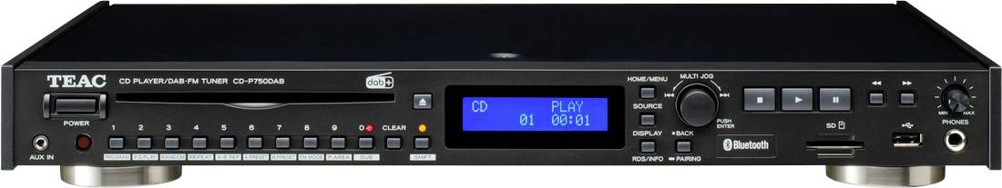 Odtwarzacz CD TEAC CD-P750DAB CD Player/DAB+/FM EU/UK CD-P750DAB-B, 1 szt. - obrazek 1