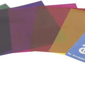 Folia/Filtr kolorowy Eurolite, 19 x 19 cm, PAR 64, PAR 36, PAR 56, zestaw 6 szt.
