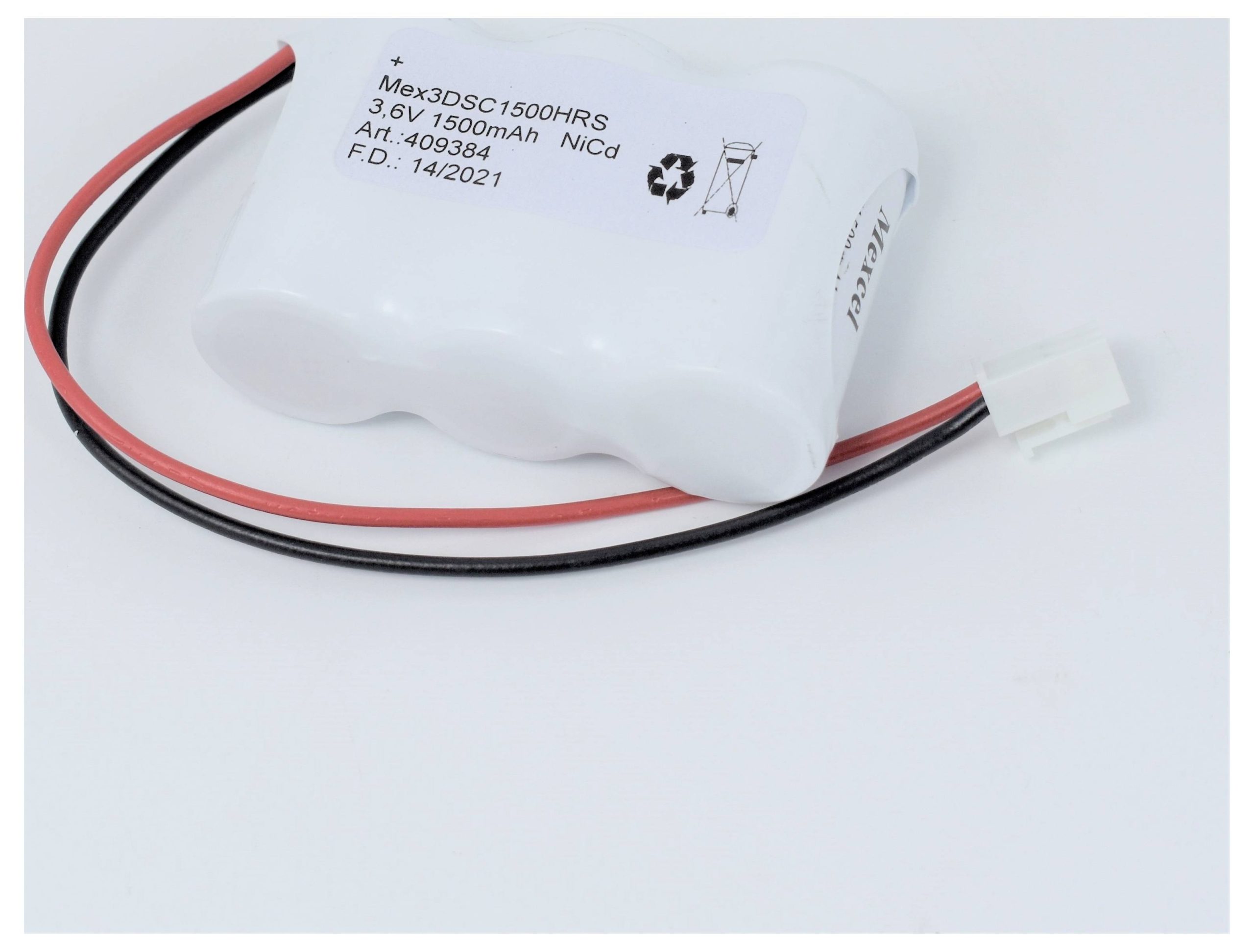 Akumulator do oświetlenia zapasowego Beltrona ELRD3SC1500, N/A, wtyczka, 3.6 V, 1500 mAh - obrazek 1
