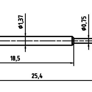 Sonda pomiarowa PTR 1015-G-0.7N-AU-1.8 Sonda pomiarowa PTR 1015-G-0.7N-AU-1.8