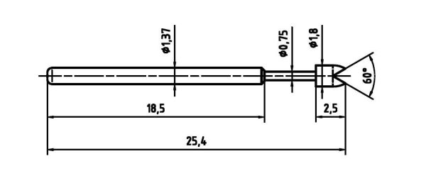 Sonda pomiarowa PTR 1015-G-0.7N-AU-1.8