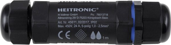 Heitronic 45611 Splot kablowy z zaciskami śrubowymi (D x S) 130 mm x 32 mm 1 szt.