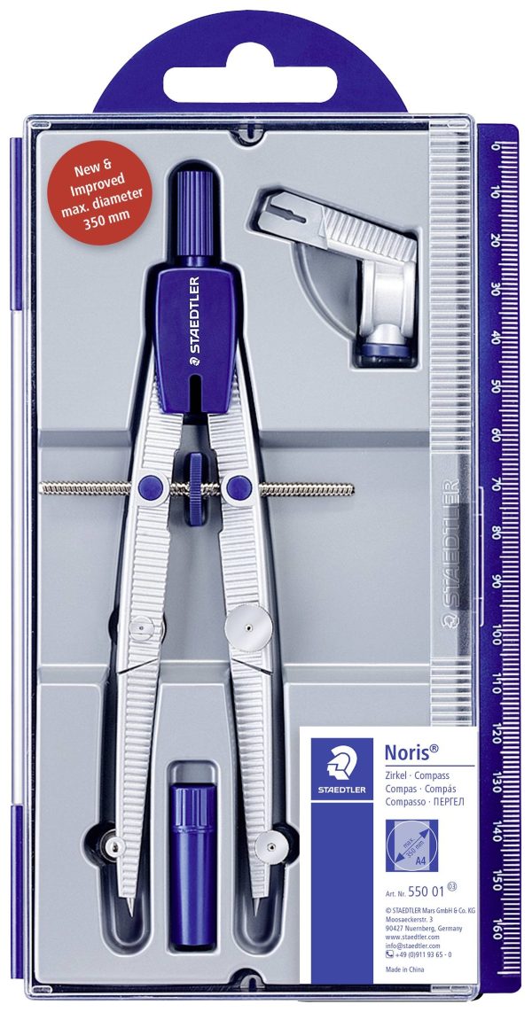 Staedtler Cyrkiel szybkonastawny STAEDTLER Noris Club 550 – Zirkel-Set Szybka regulacja