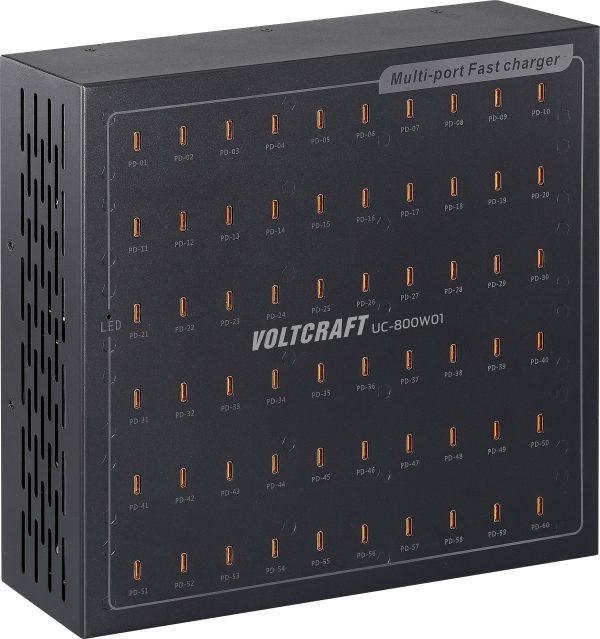 VOLTCRAFT UC-800W01 Ładowarka USB 800 W USB-C Power Delivery czarny dom USB Power Delivery (USB-PD)