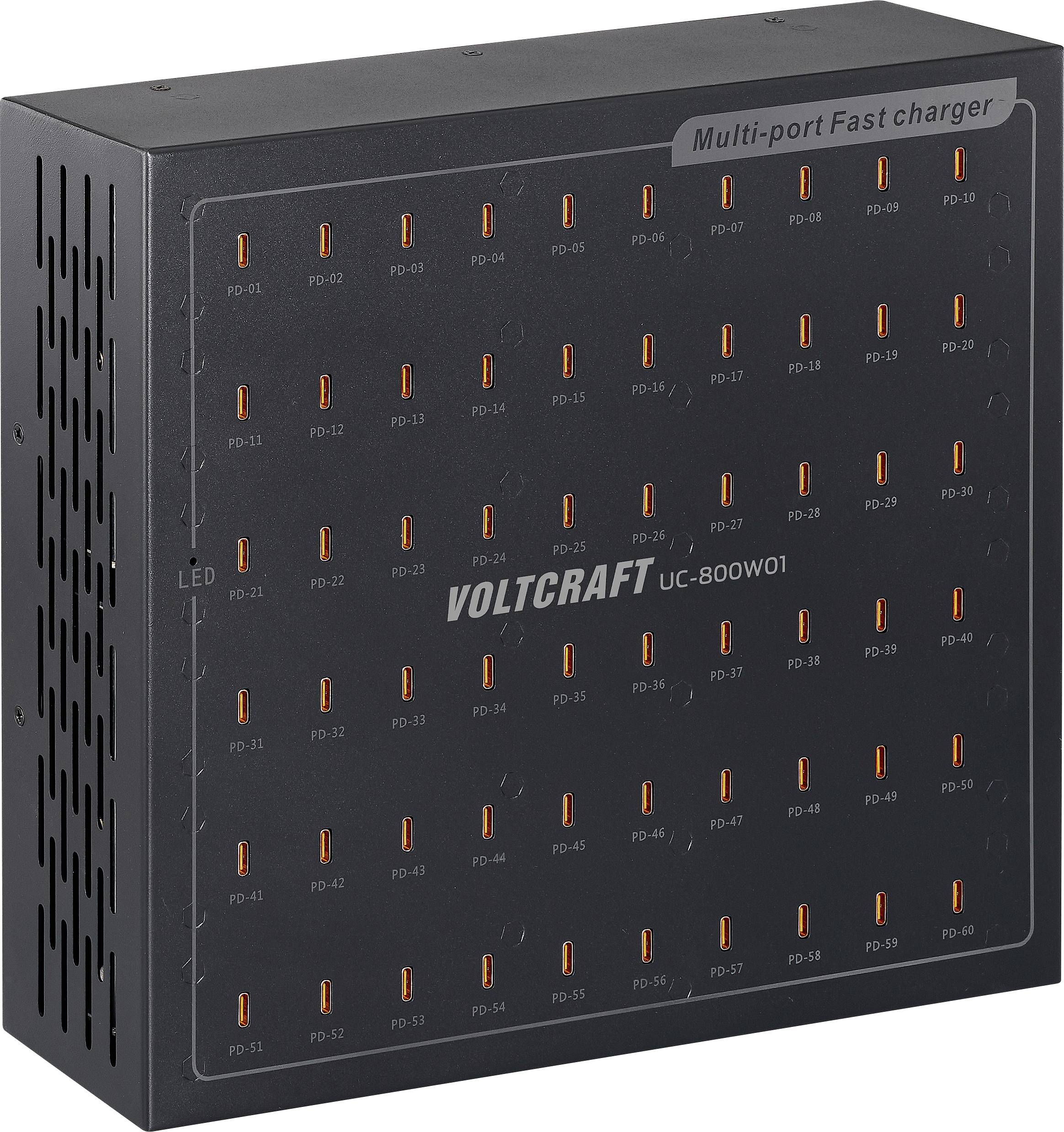 VOLTCRAFT UC-800W01 Ładowarka USB 800 W USB-C Power Delivery czarny dom USB Power Delivery (USB-PD) - obrazek 1