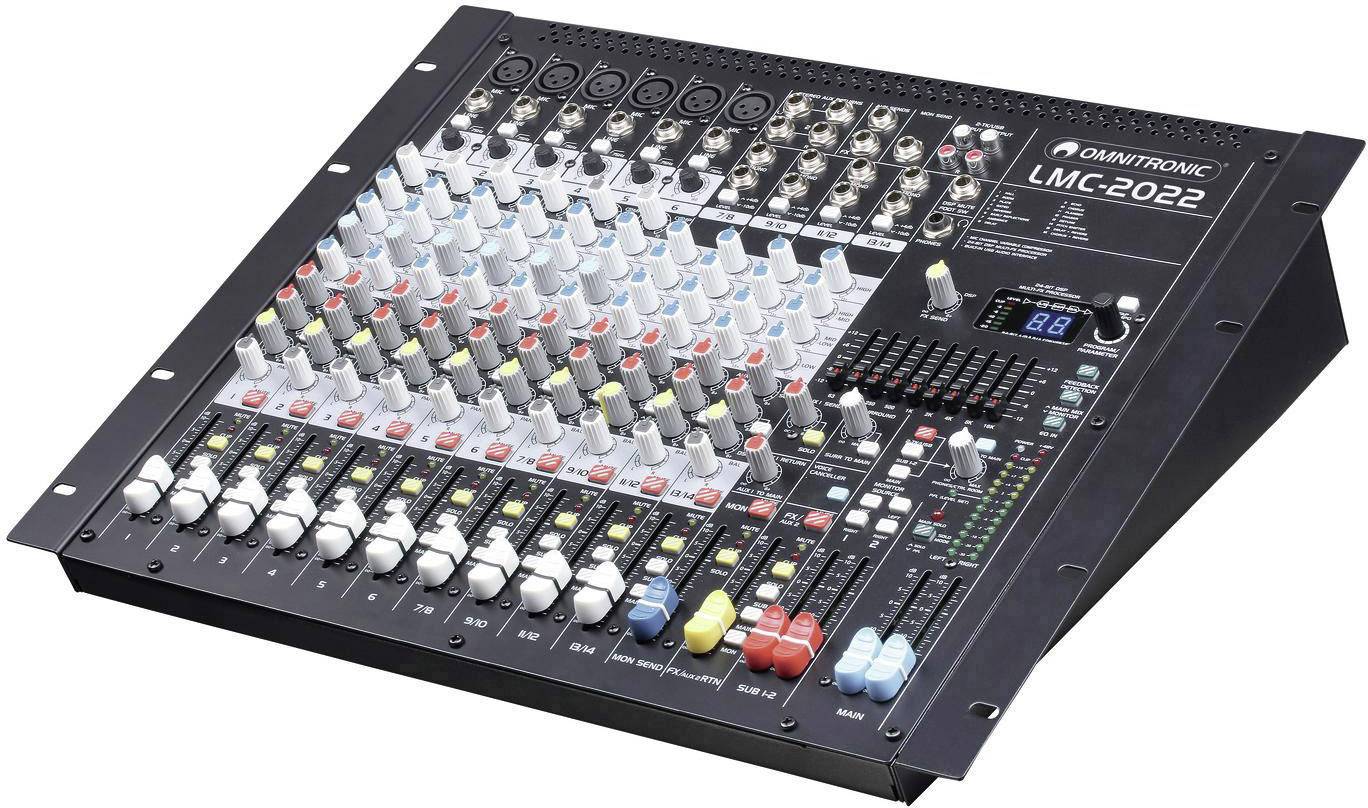 Omnitronic LMC-2022FX Konsola mikserska Ilość kanałów:14 Złącze USB - obrazek 1