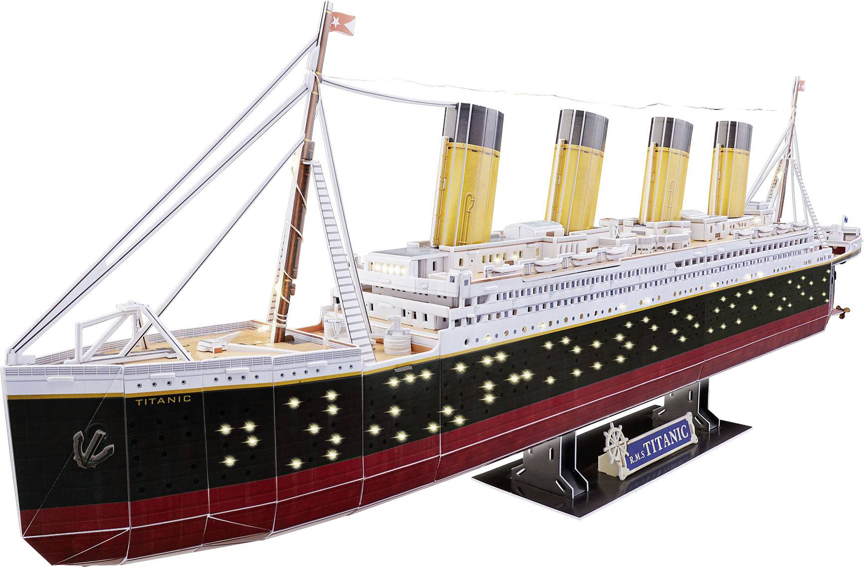 Puzzle 3D RMS Titanic - edycja LED 00154 RV 3D-Puzzle RMS Titanic - LED Edition 1 szt. - obrazek 1