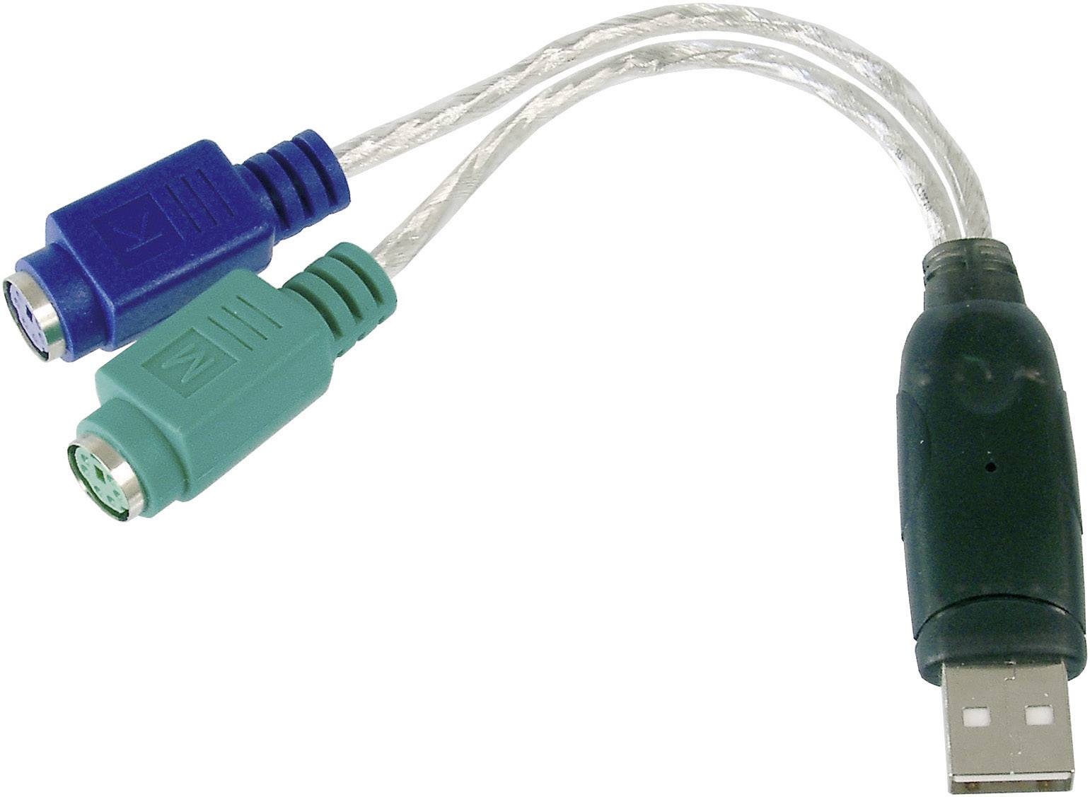 Digitus USB / PS/2 myszki i klawiatury komputerowe adapter [1x złącze męskie USB-A 2.0 - 2x złącze żeńskie PS/2] 10.00 c - obrazek 1