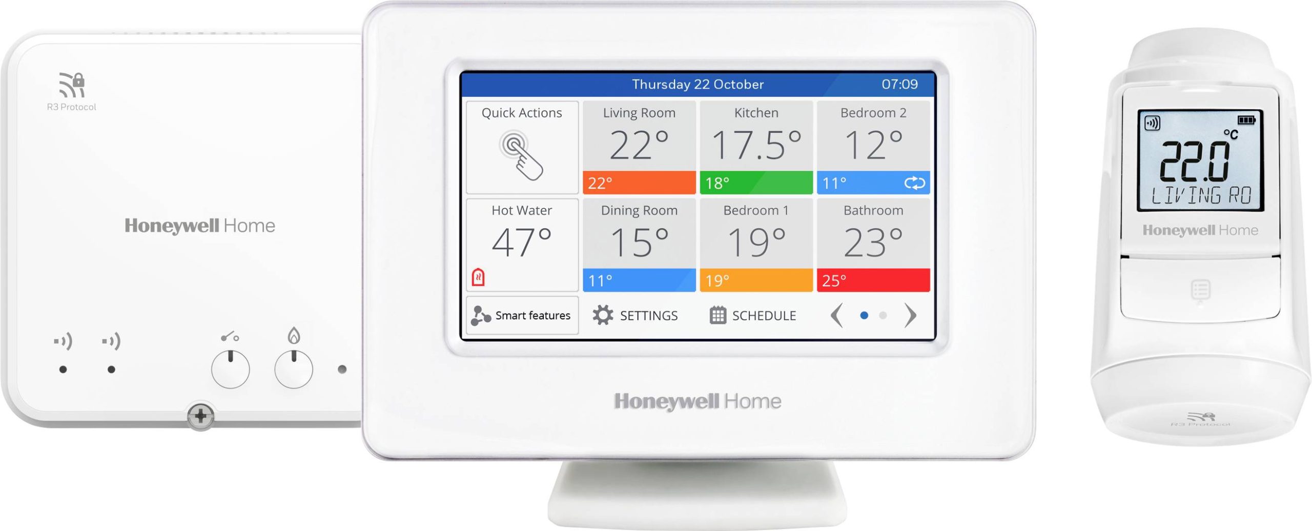 Głowica termostatyczna, zestaw Honeywell evohome EVO-HOUSE-PLUS - obrazek 1