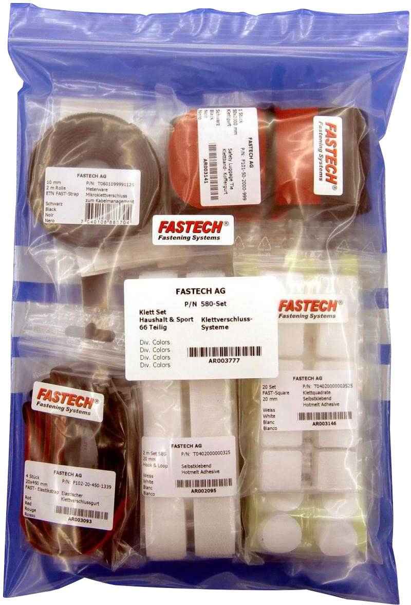 Zestaw opasek rzepowych FASTECH® 580-Set-Bag 580-Set-Bag, 64 szt. - obrazek 1
