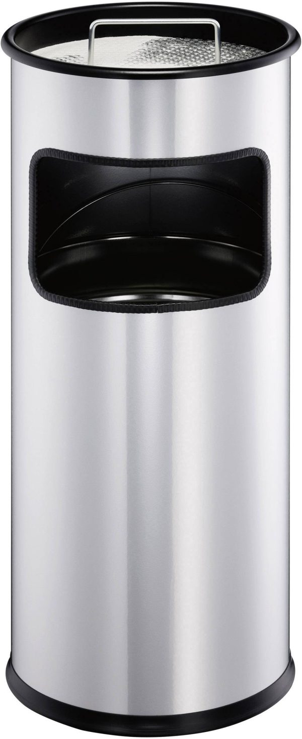 Durable DURABLE – Asch-/Mülleimer – rund – 17 L – Metall 333023 Kosz na papier 17 l metal (Ø x W) 260 mm x 620 mm czarny