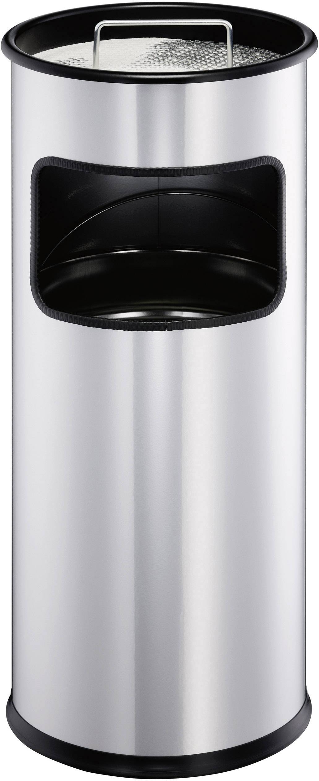Durable DURABLE - Asch-/Mülleimer - rund - 17 L - Metall 333023 Kosz na papier 17 l metal (Ø x W) 260 mm x 620 mm czarny - obrazek 1