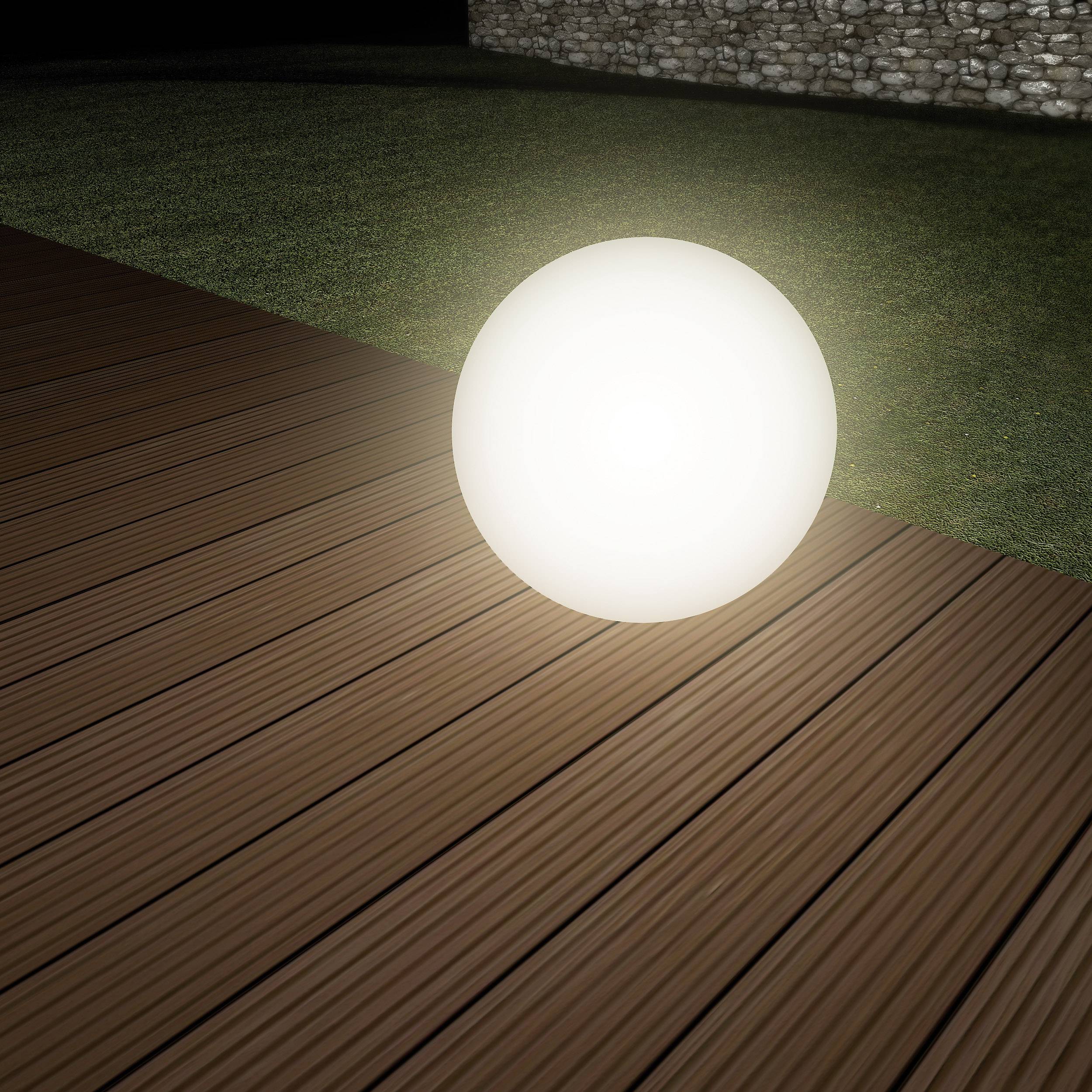 Lampa dekoracyjna, solarna Heitronic Boule 35420 LED 0.2 W N/A biały - obrazek 1