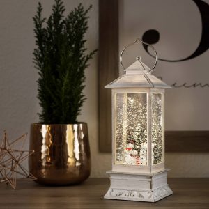 Konstsmide 4365-200 Latarnia LED Bałwany ciepła biel LED biały ośnieżony, wypełniany wodą, Timer, z przełącznikiem Konstsmide 4365-200 Latarnia LED Bałwany ciepła biel LED biały ośnieżony, wypełniany wodą, Timer, z przełącznikiem