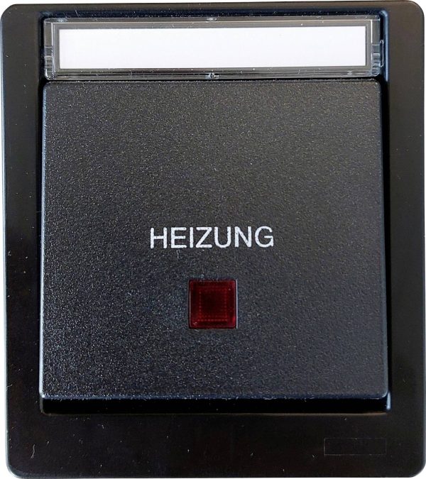 N & L 27614 Przełącznik ogrzewania awaryjnego Komplet Natynkowo czarny 1 szt.