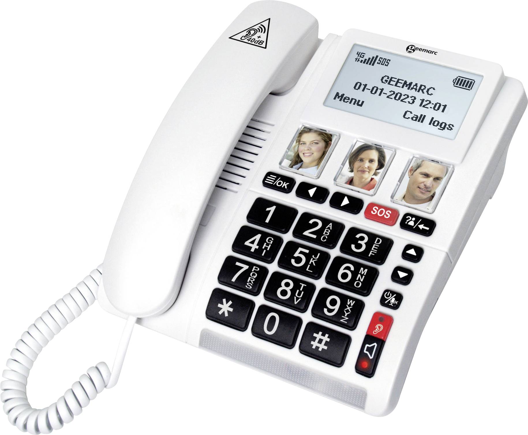 Telefon bezprzewodowy dla seniorów Geemarc CL9000 - obrazek 1