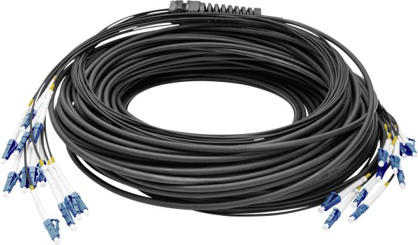 Digitus DK-2A33CU100BK-BBB światłowodowe do światłowodów kabel 100 m czarny [12x złącze męskie LC/UPC – 12x złącze męski