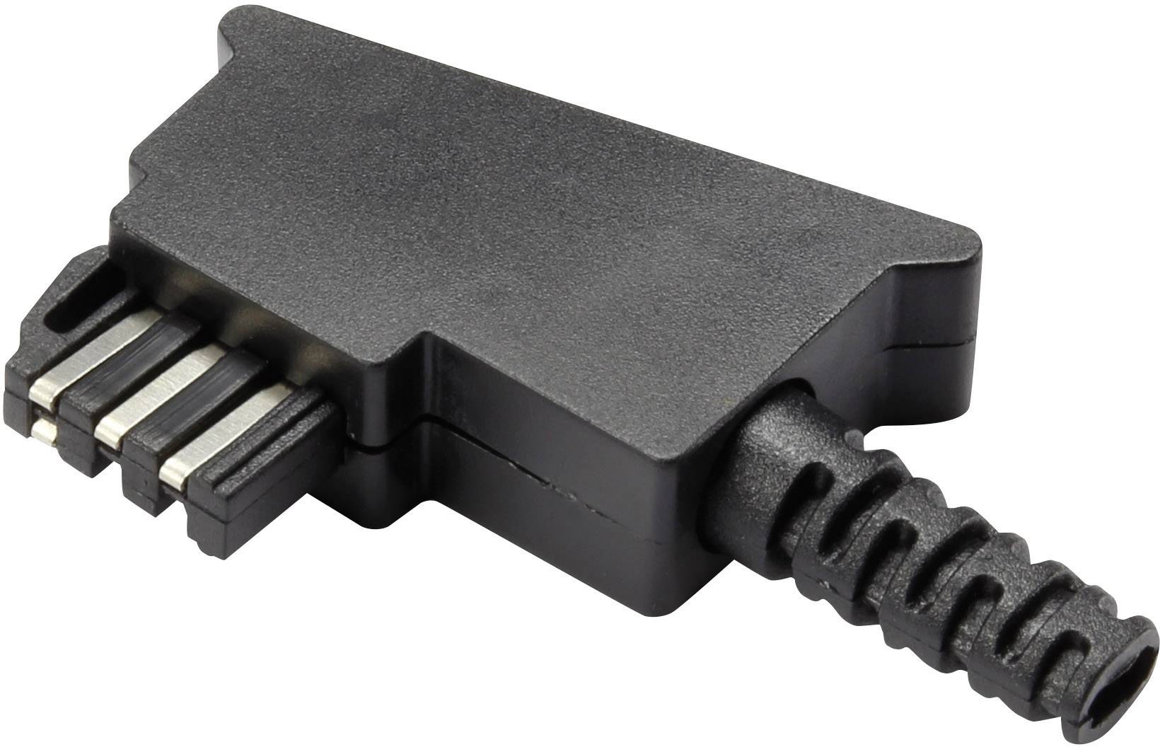 TRU COMPONENTS GM02F Zestaw TAE, kodowanie F złącze męskie kątowe czarny Zawartość: 1 szt. - obrazek 1