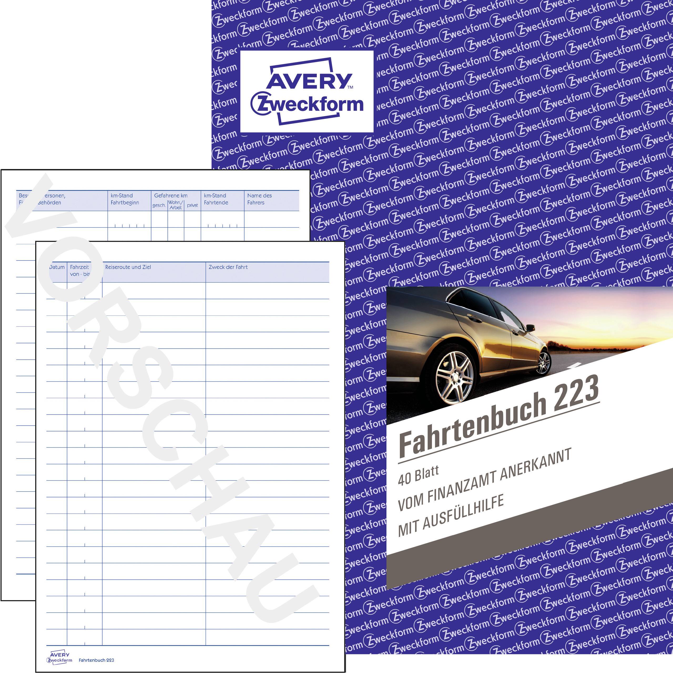 Avery-Zweckform 223 DIN A5 Dziennik okrętowy Ilość arkuszy: 40 biały 40 ark. - obrazek 1