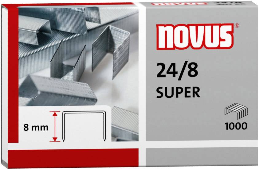Spinacz Novus Office 24/8 SUPER 040-0038, 1000 szt. - obrazek 1