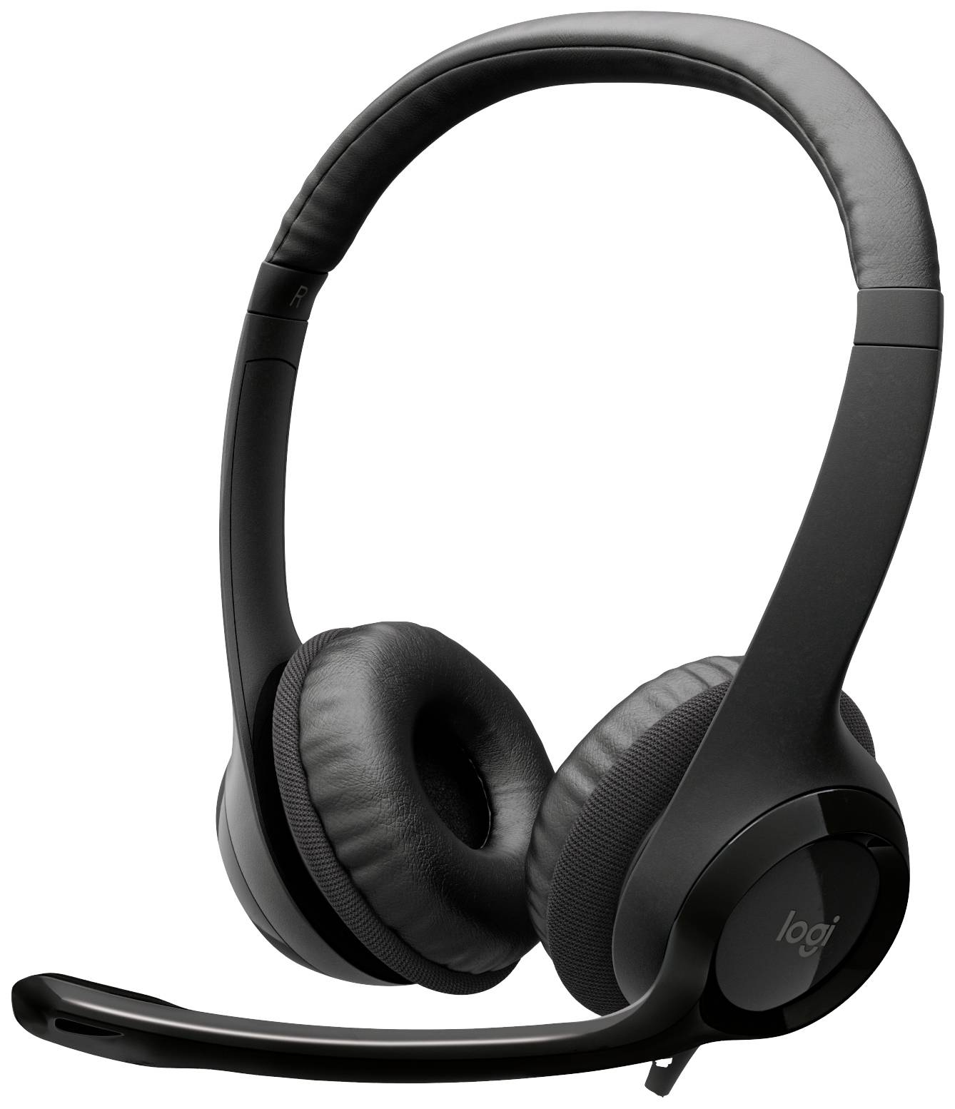 Logitech H390 Słuchawki nauszne przewód stereo czarny redukcja szumów mikrofonu, Wyciszanie hałasów regulacja głośności, - obrazek 1
