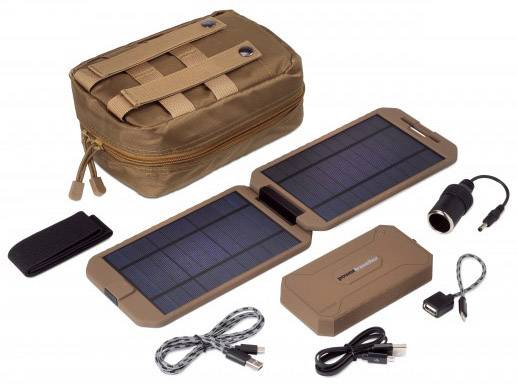 Powerbank solarny Power Traveller Powerbank Solar Extreme Tactical Maksymalny prąd ładowania 1000 mA 5 W 12000 mAh