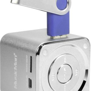 Głośnik Technaxx MusicMan Mini, microSD, AUX-IN, 3 W, 3 h pracy baterii, srebrny Głośnik Technaxx MusicMan Mini, microSD, AUX-IN, 3 W, 3 h pracy baterii, srebrny