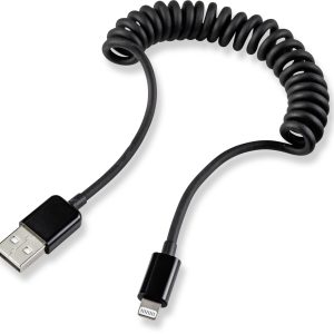 Renkforce Kabel USB USB 2.0 Złącze męskie USB-A, Złącze męskie Lightning 0.95 m czarny kabel spiralny RF4087422 Renkforce Kabel USB USB 2.0 Złącze męskie USB-A, Złącze męskie Lightning 0.95 m czarny kabel spiralny RF4087422