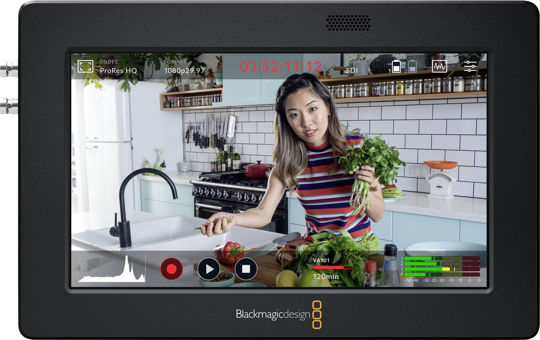 Blackmagic Design Monitor 12.7 cm 5 cal Audio-Line-in, Audio-Line-out, HDMI, SDI - obrazek 1