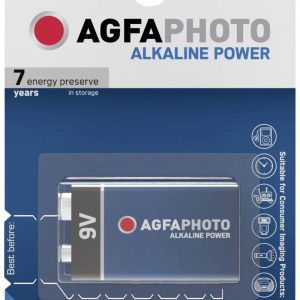 Bateria 9 V AgfaPhoto 6LR61, alkaliczno-manganowe, 1 szt.