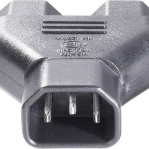 Adapter IEC złącze męskie IEC C14 – złącze żeńskie IEC C13, złącze żeńskie IEC C13 BKL Electronic 073331 czarny 1 szt. Adapter IEC złącze męskie IEC C14 – złącze żeńskie IEC C13, złącze żeńskie IEC C13 BKL Electronic 073331 czarny 1 szt.